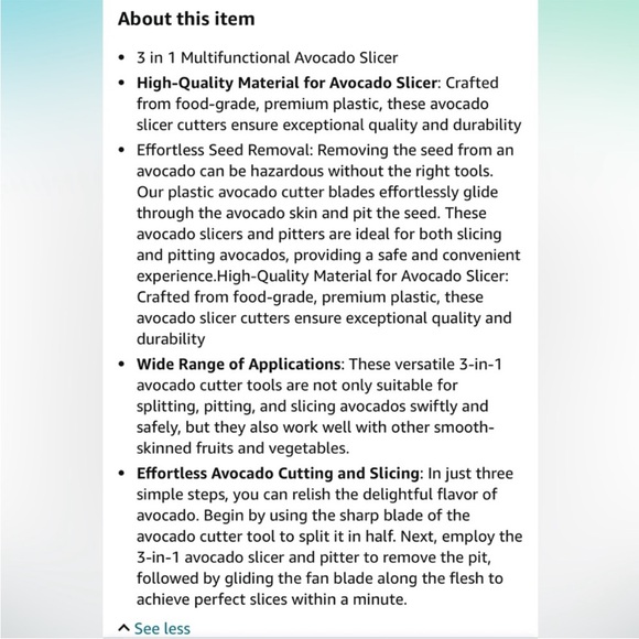 **New Item In! NEW Multi-Function Green Avocado Slicer Tool - Picture 9 of 13